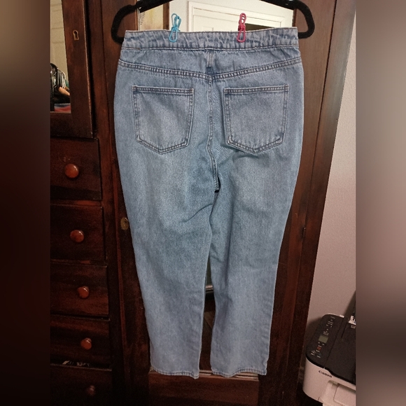 Simple Society Women's Blue Jeans with hip cut outs_9/29 - Picture 3 of 9